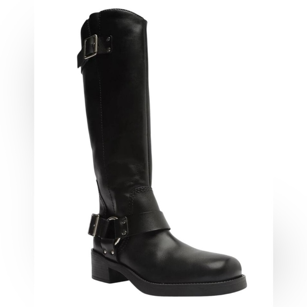 Women's Black Leather Boots Size 6